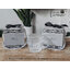 ของชำร่วยงานศพ แก้วกาแฟมะเฟือง ใส่กล่องมีหูหิ้วสีเทา ริบบิ้นสีดำ