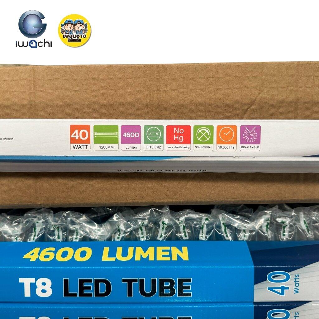 **เฉพาะหลอด** IWACHI ยกลัง เฉพาะหลอด T8 รุ่น TUBE LED 20W 40W ยกลัง 30 หลอด ไฟเข้า 2 ทาง