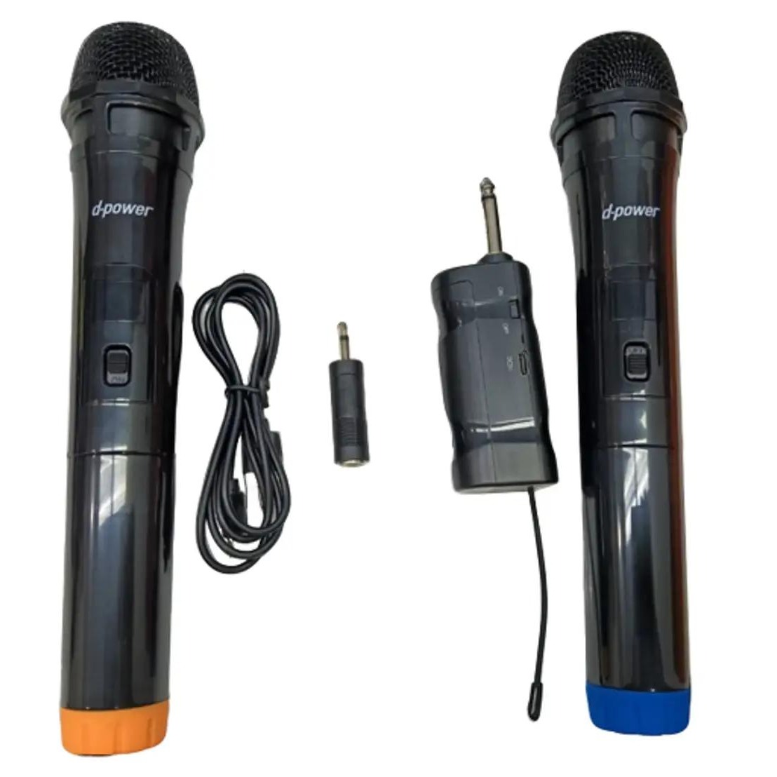 DPOWER MV-20 ไมโครโฟนลอย ไมค์ลอยคู่ 2channels VHF winless microphone