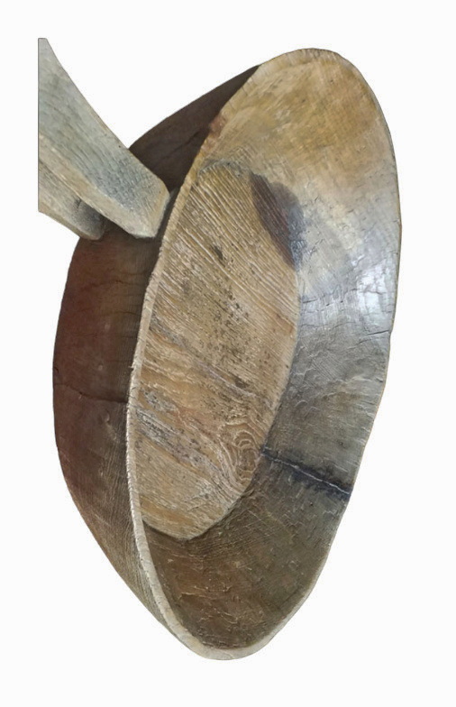 กัวะหรือกั๊วะข้าวเหนียวไม้สัก งานเก่า 54cm