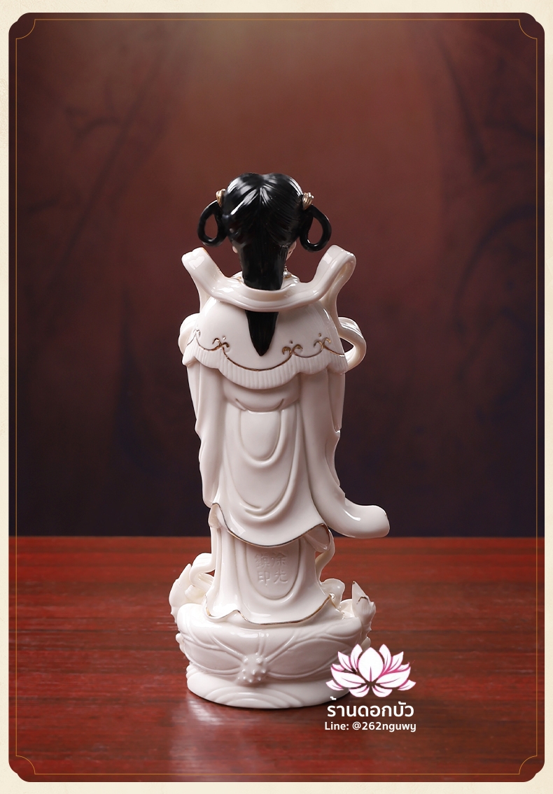 กิมท้ง-เง็กนึ่ง, เซียนจ๋าย-หยกลื้อ ลูกศิษย์พระโพธิสัตว์กวนอิม ปางยืนประทับบนดอกบัว ขนาด 7 นิ้ว