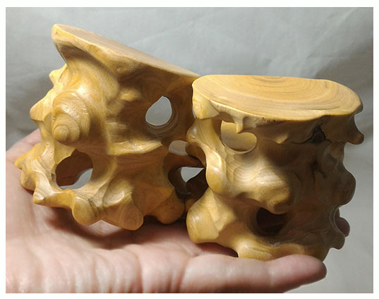 ฐานไม้หรือกี๋ไม้boxwood เล็กๆ แบบ2ชั้น อันละ