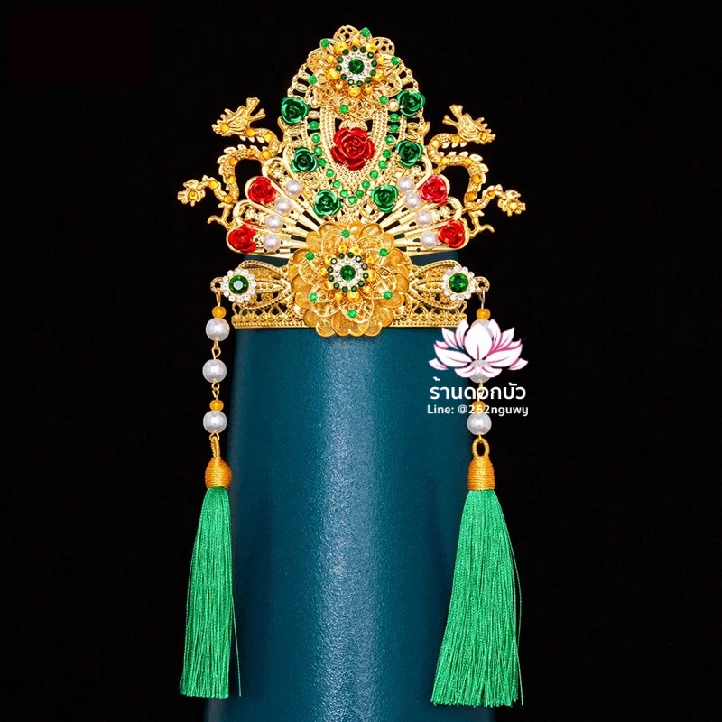 หมวกเทพเจ้าฝ่ายหญิง หมวกเทพนารี หมวกเทวนารี หมวกเจ้าแม่ หมวกพระหญิง หมวกกิมซิ้น หมวกพระจีน