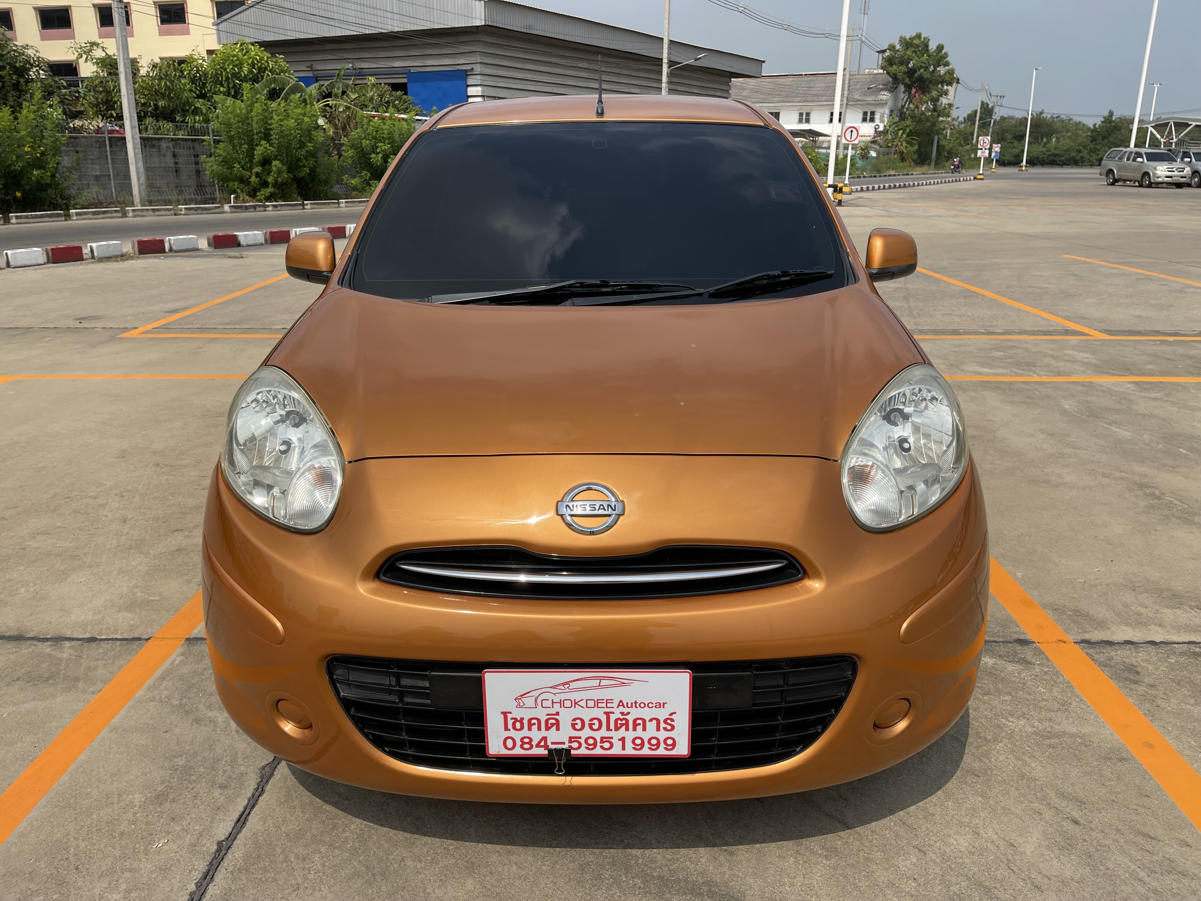 Nissan March 1.2 EL At 2012 ส้ม