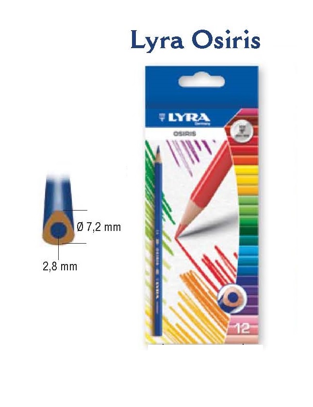 ดินสอสีไม้สามเหลี่ยม แท่งยาว 12 สี LYRA