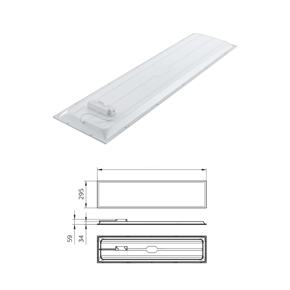 PHILIPS รุ่น RC048B พาแนลฝังฝ้า LED 42w 30x120 60x60 ซม. โคมไฟ ดาวน์ไลท์ ฝังฝ้า Panel Slim โคมเพดาน T-Bar ทีบาร์