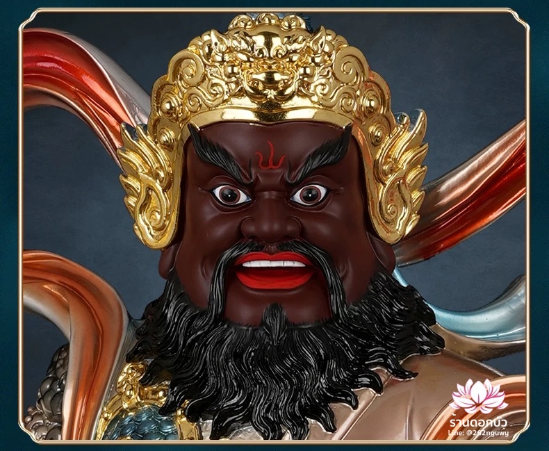 บู๊ไฉ่ซิงเอี๊ย ไฉ่ซิงเอี๊ยปางบู๊ จ้าวกงหมิง ปางประทับนั่งเสือ งานเรซิ่น ขนาด 12/16/19/26 นิ้ว