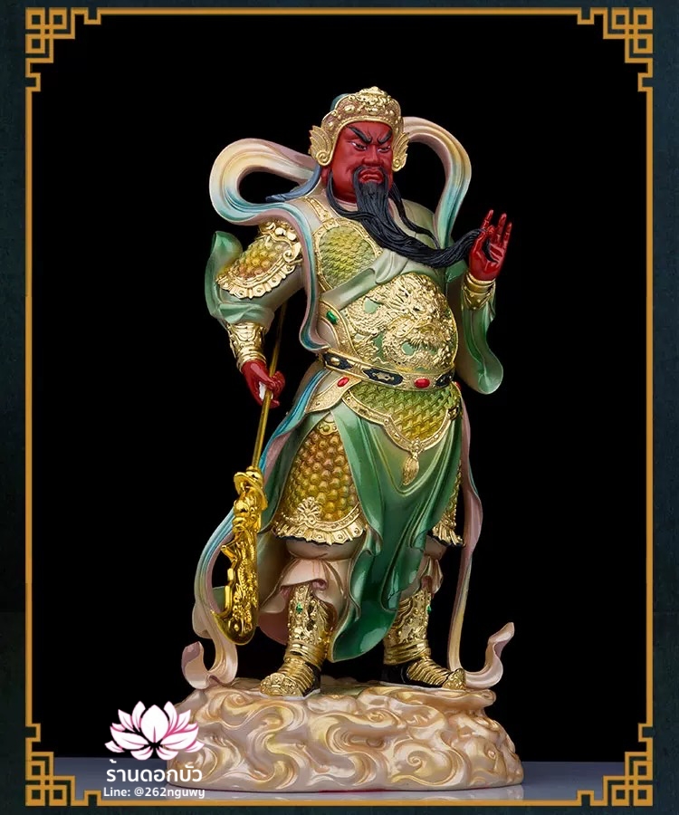 เทพเจ้ากวนอู และพระเวทโพธิสัตว์ (อุ่ยท้อผ่อสัก) งานเรซิ่นคุณภาพสูง ขนาด 12/16/19/26/36 นิ้ว