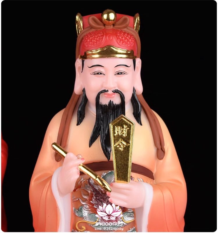 เทพเจ้าไฉ่ชิงเอี๊ย 5 ทิศ อู่ลู่ไฉเสิน อู่ลู่เสิน เทพเจ้าแห่งโชคลาภทั้งห้า งานหินอ่อน ขนาด 12/16/19/26 นิ้ว