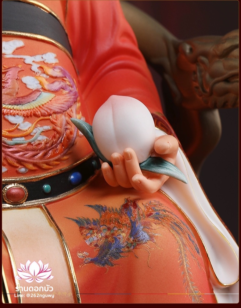 พระนางซีหวังหมู่ กิมบ้อเนี่ยเนี้ย ประทับนั่งบัลลังก์มังกรและสิงห์ คุณภาพพรีเมียม ขนาด 12/14/16 นิ้ว