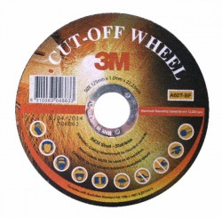 3เอ็ม ใบตัดบางสีทอง เบอร์ 60 ขนาด 4 นิ้ว (100x1x16 มิลลิเมตร) 3M Thin Cut-Off Wheel Gold Series, A60, 4Inch Core, 100X1X16Mm