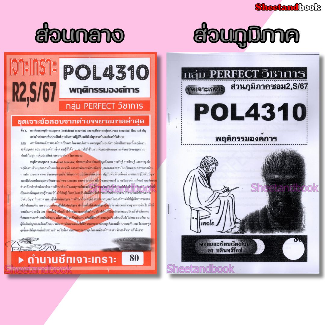 ชีทราม ข้อสอบ POL4310 (PA310) พฤติกรรมองค์การ (ข้อสอบอัตนัย) Sheetandbook PERFECT