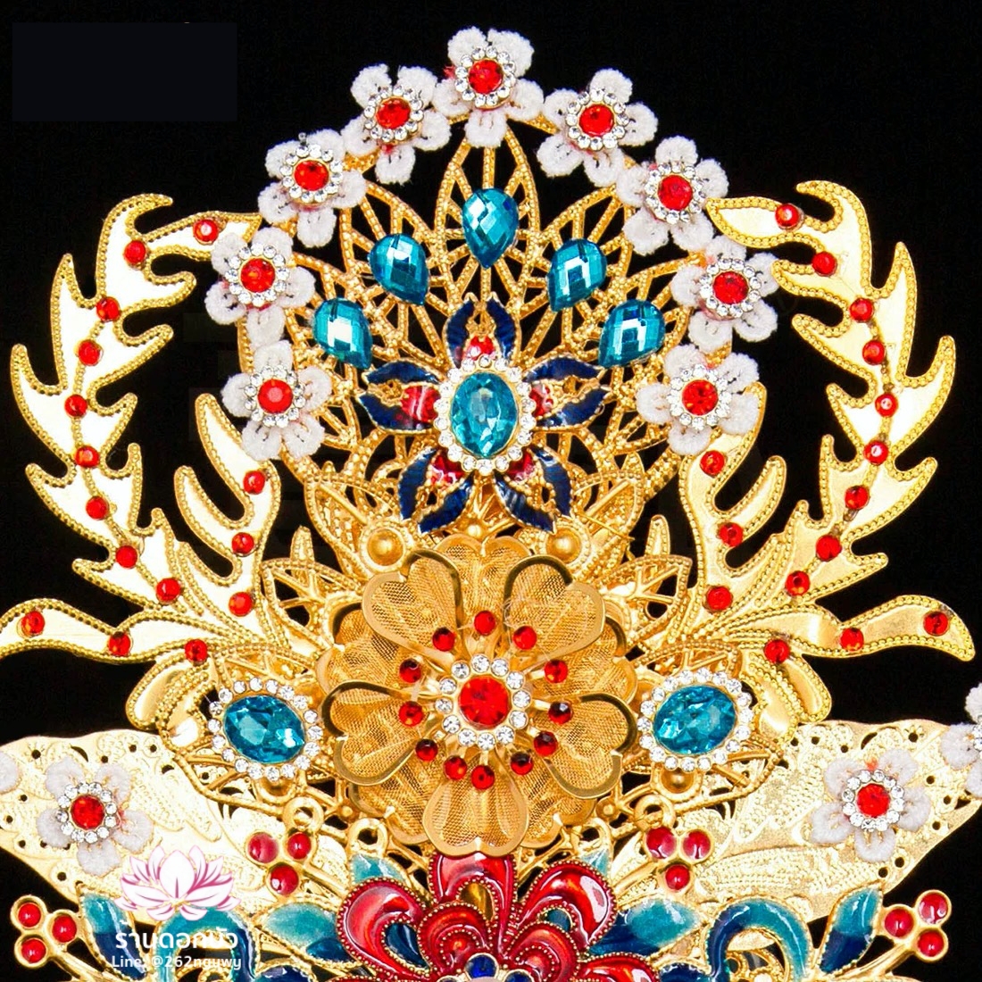 หมวกเทพเจ้าฝ่ายหญิง หมวกเทพนารี หมวกเทวนารี หมวกเจ้าแม่ หมวกพระหญิง หมวกกิมซิ้น หมวกพระจีน