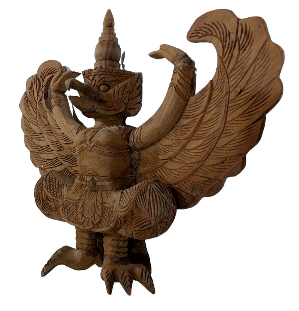 ครุฑไม้สัก สูงสุุดปลาย 39cm