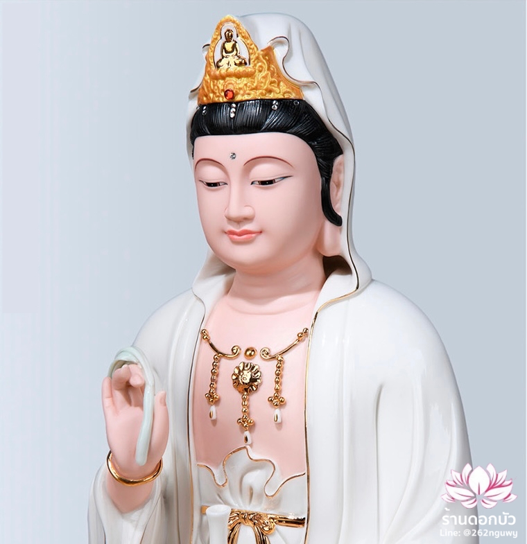 พระพุทธเจ้า (พระยูไล) พระโพธิสัตว์กวนอิม (กวนอิมผ่อสัก) พระกษิติครรภโพธิสัตว์ (ตี่จั่งอ๊วงผ่อสัก) และพระศรีอริยเมตไตรย (หมีเล่อฝอ) ขนาด 12/16/19 นิ้ว