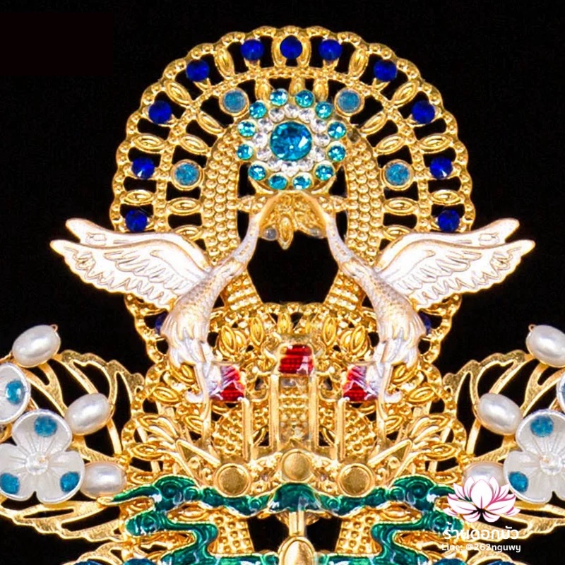 หมวกเทพเจ้าฝ่ายหญิง หมวกเทพนารี หมวกเทวนารี หมวกเจ้าแม่ หมวกพระหญิง หมวกกิมซิ้น หมวกพระจีน