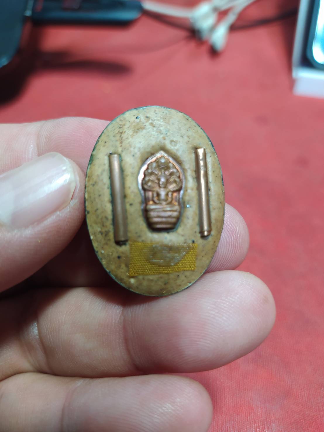 ล็อกเกตจันทโชโต รุ่นแรก หลวงปู่บุญศรี จันทโชโต วัดป่าหินฮาวสังฆมณีศรีธันดร อ.เมือง จ.มหาสารคาม 2559