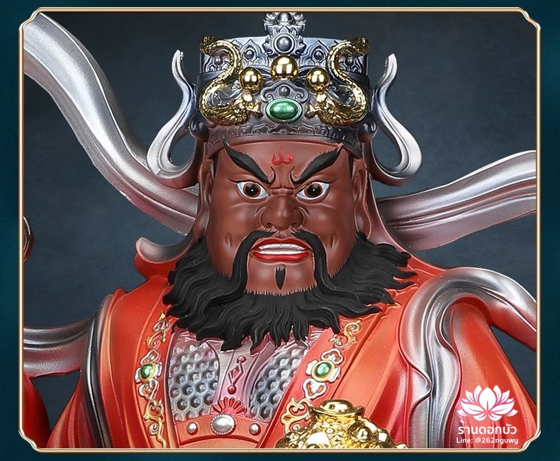 บู๊ไฉ่ซิงเอี๊ย ไฉ่ซิงเอี๊ยปางบู๊ จ้าวกงหมิง ปางประทับนั่งเสือ งานเรซิ่นพรีเมียม ขนาด 12/16/19/26/35 นิ้ว