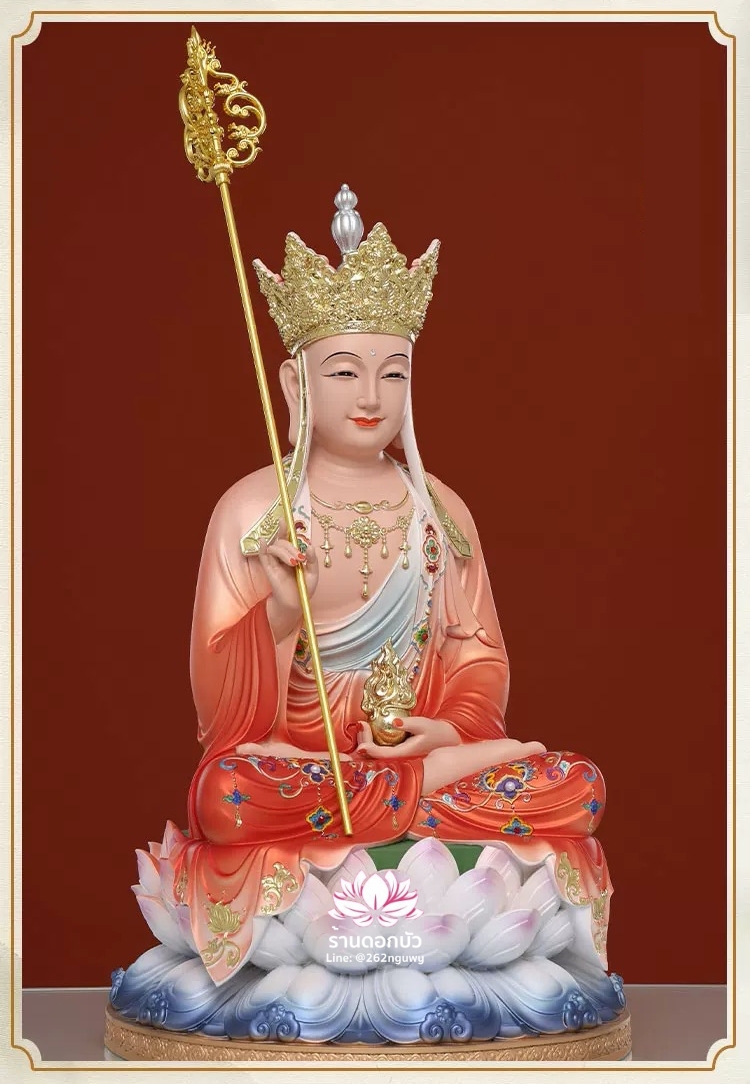 พระพุทธเจ้า (พระยูไล) พระโพธิสัตว์กวนอิม (กวนอิมผ่อสัก) พระมหาสถามปราปต์โพธิสัตว์ (ไต่ซีจี่ผ่อสัก) งานเรซิ่น ขนาด 12/16/19 นิ้ว