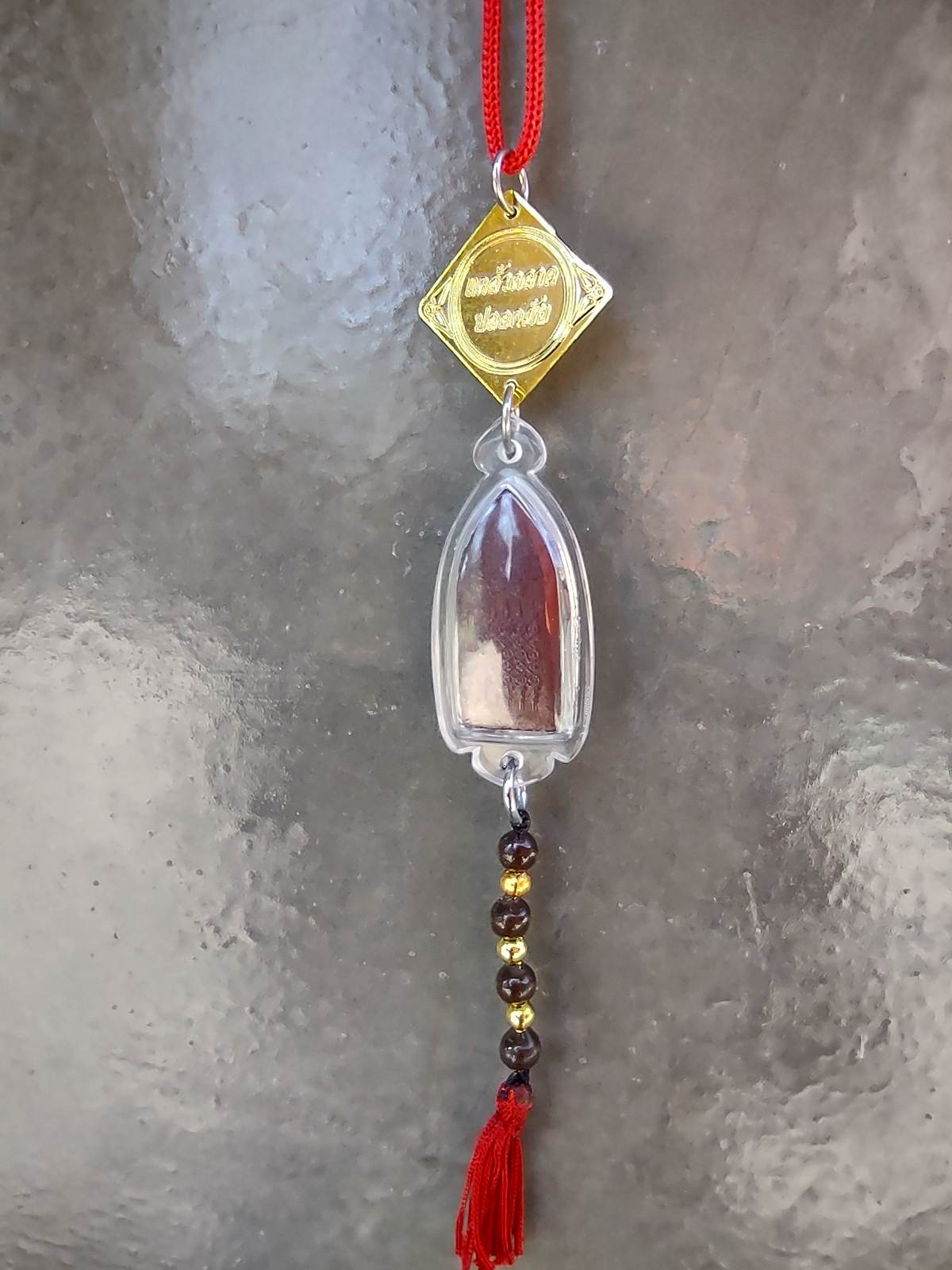 พระปางเปิดโลก สีน้ำตาล ห้อยหน้ารถ ห้อยหน้าบ้าน