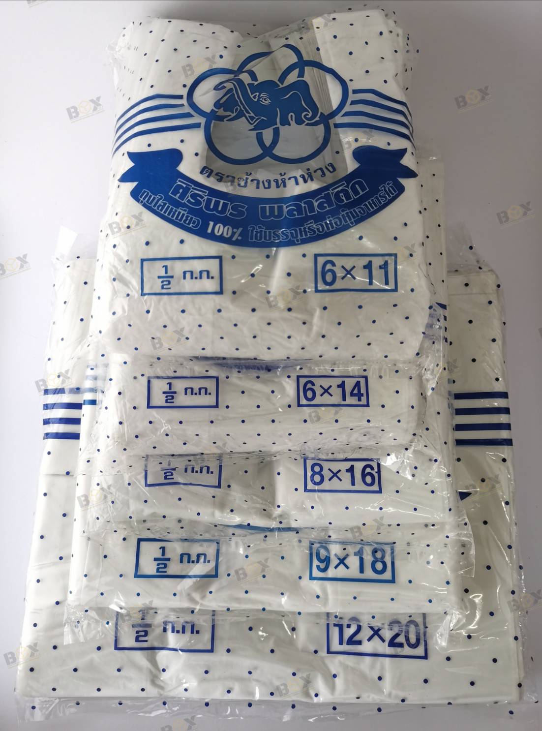 ถุงหูหิ้วแบบบาง ทุกไซส์ 35บาท ชิ้น 0 กก.