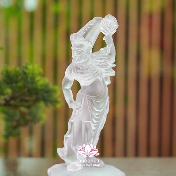 ชิดเอี๋ยโป๊ยเอี๋ย ตั่วแปะหยี่แปะ ยมฑูตขาวดำ งานเนื้อแก้วหล่อใส ขนาด 4.5/7.5 นิ้ว