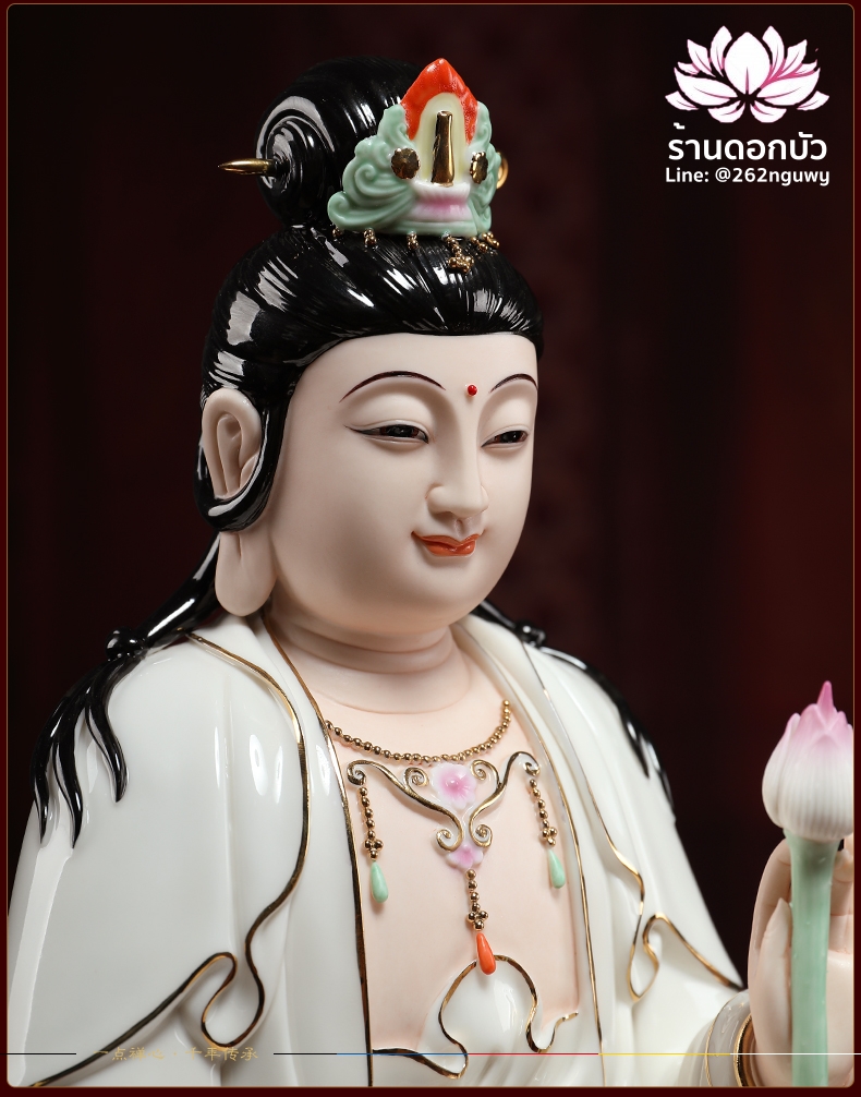 พระพุทธเจ้า (พระยูไล) พระโพธิสัตว์กวนอิม (กวนอิมผ่อสัก) พระมหาสถามปราปต์โพธิสัตว์ (ไต่ซีจี่ผ่อสัก) ขนาด 14 นิ้ว