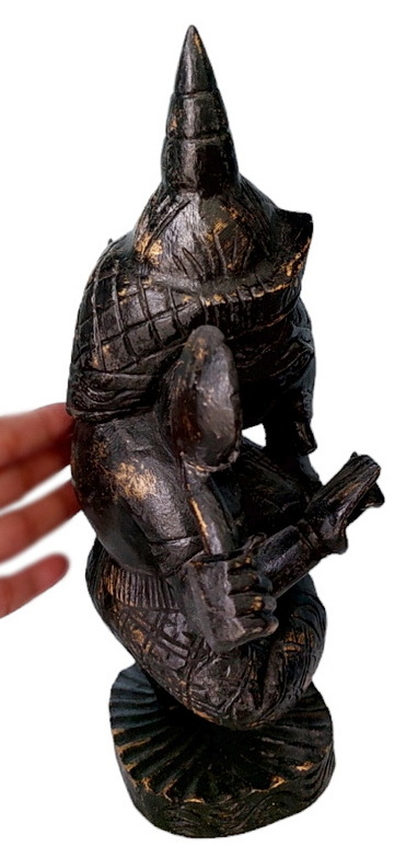 พิฆเนศไม้สัก ทำสี สูง 30cm