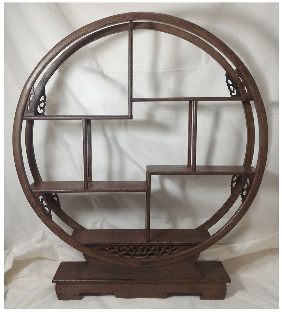 ชั้นวางของตั้งโชว์สไตล์จีน -ทรงกลม 50cm