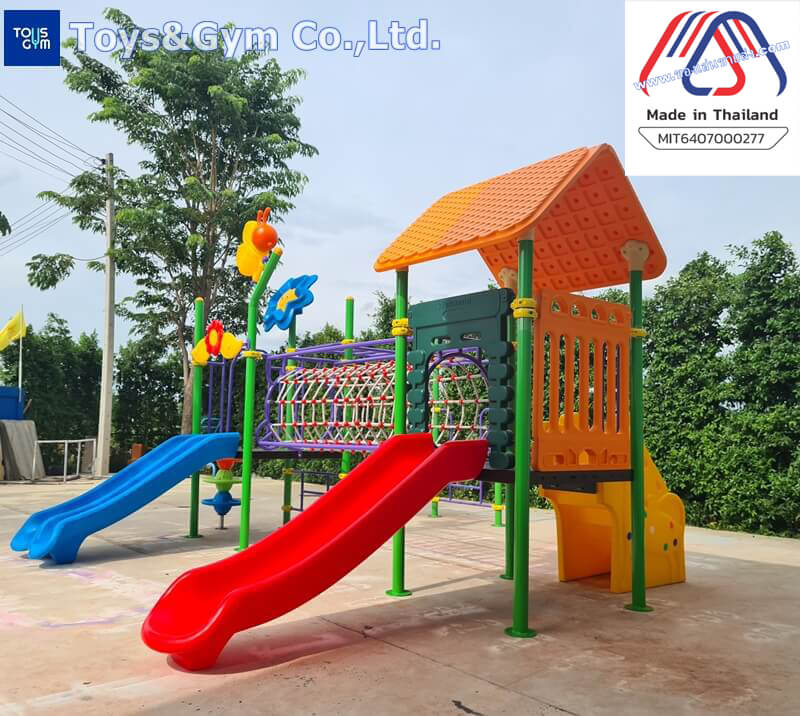 MiT-โรงงานผลิตเครื่องเล่นสนามกลางแจ้ง-อุปกรณ์สนามเด็กเล่นชุดบ้านสดใส