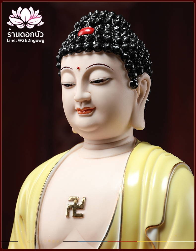 พระพุทธเจ้า (พระยูไล) พระโพธิสัตว์กวนอิม (กวนอิมผ่อสัก) พระมหาสถามปราปต์โพธิสัตว์ (ไต่ซีจี่ผ่อสัก) ขนาด 14 นิ้ว