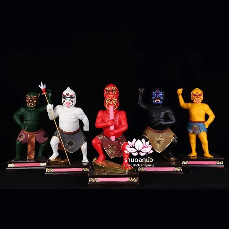 โหงวกุ้ย อู่กุ้ย อู่กุ้ยเจียงจิน หรือ ขุนพลห้าผี เทพบริวารสายนรก ขนาด 12 นิ้ว