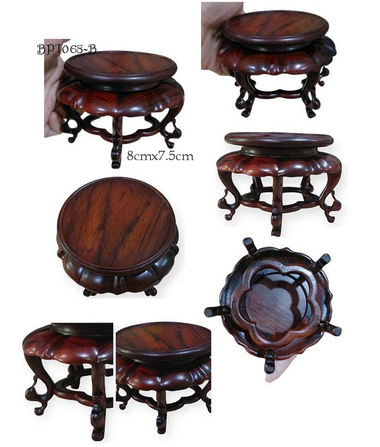 กี๋หรือฐานไม้สไตล์จีนเล็กๆ-BPT068-