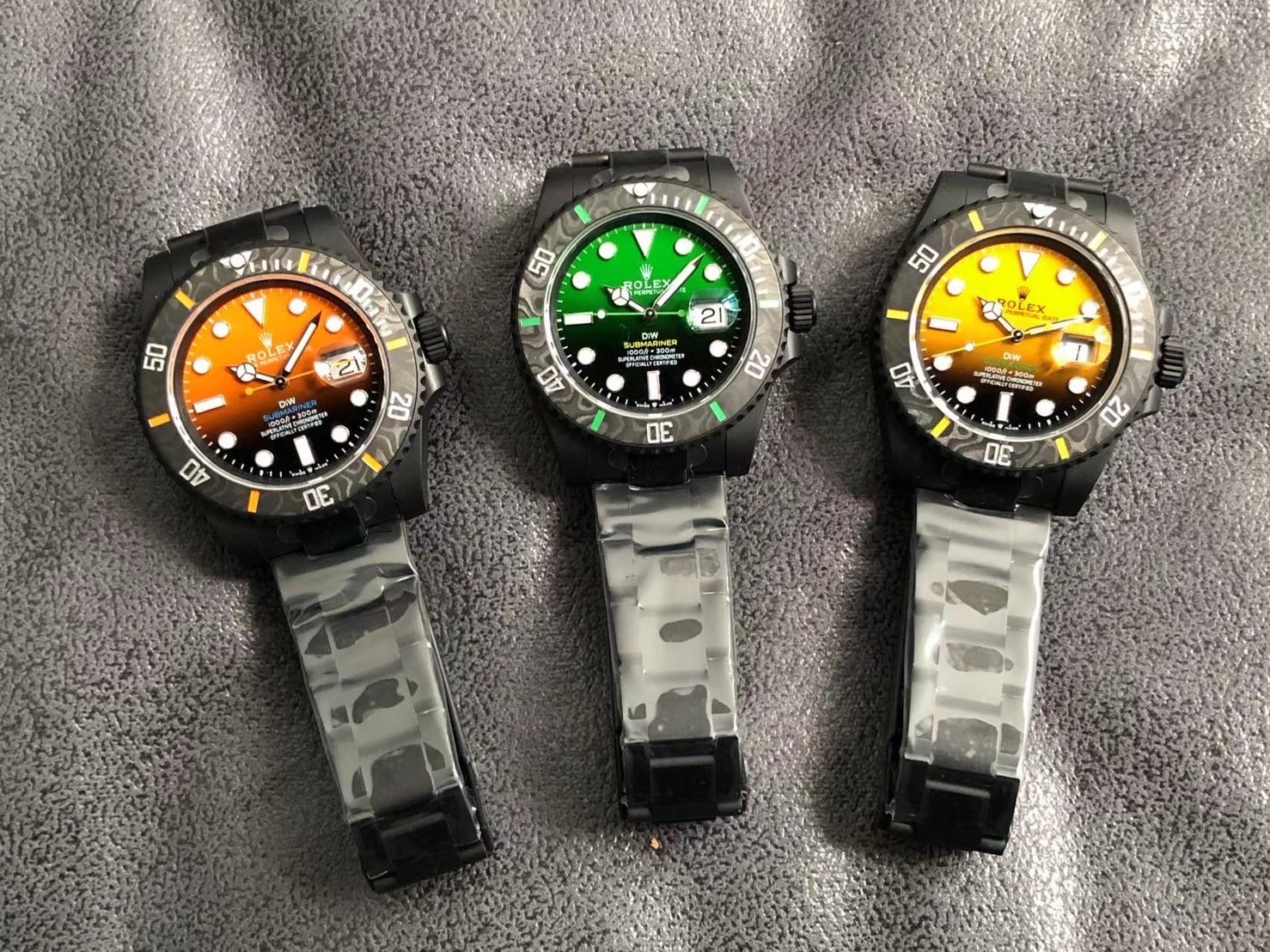 PRE-ORDER ROLEX DiW SUBMARINER PARAKEET (40MM.) กลไกโคลน ROLEX 3235