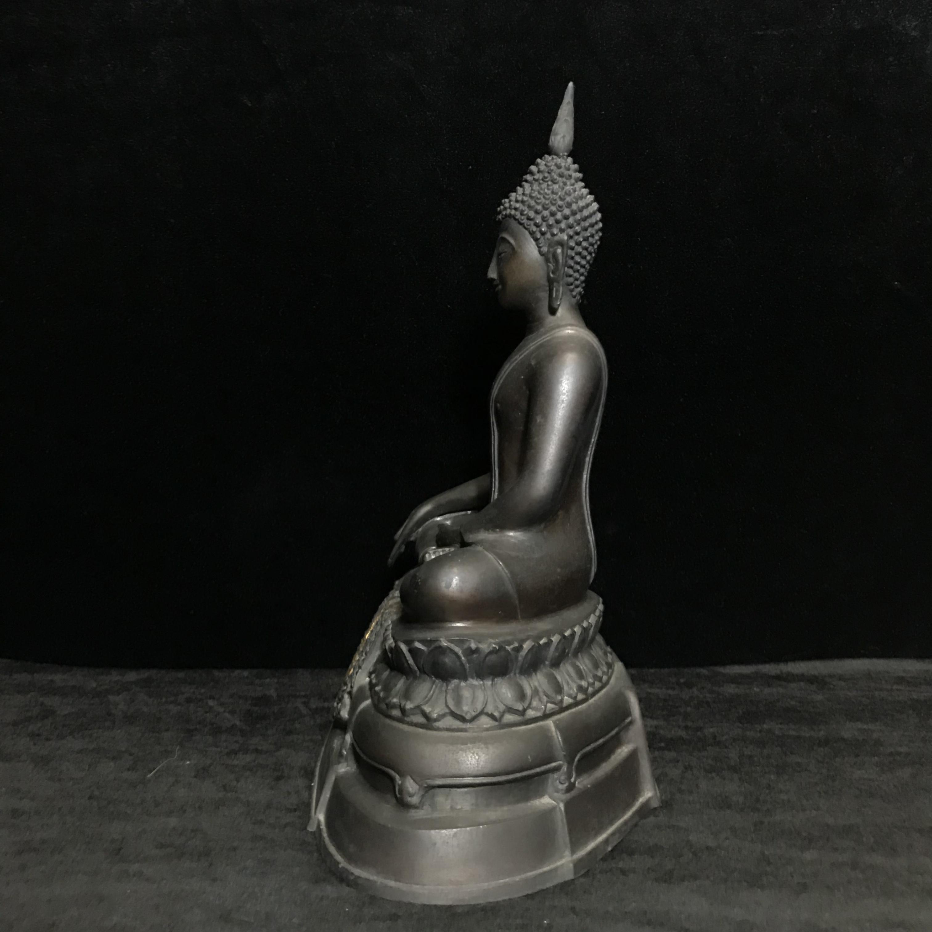 พระพุทธรูปบูชา ภปร. วัดบวรนิเวศวิหาร ปี2508 บล็อกดินไทย หน้าตัก5นิ้ว(ที่สุดของพระบูชา ภปร วัดบวร)