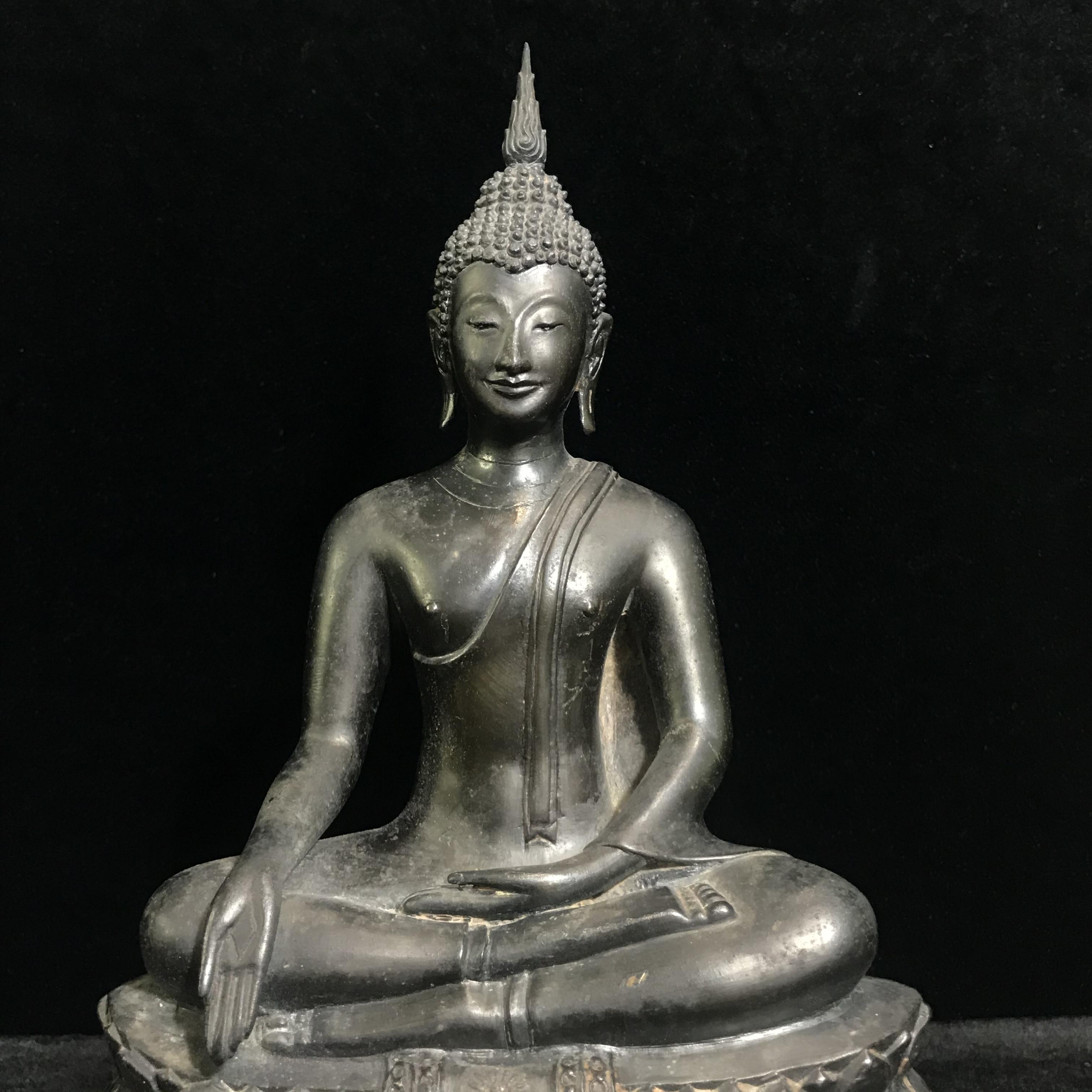 พระพุทธรูปบูชา ภปร. วัดบวรนิเวศวิหาร ปี2508 บล็อกดินไทย หน้าตัก5นิ้ว(ที่สุดของพระบูชา ภปร วัดบวร)