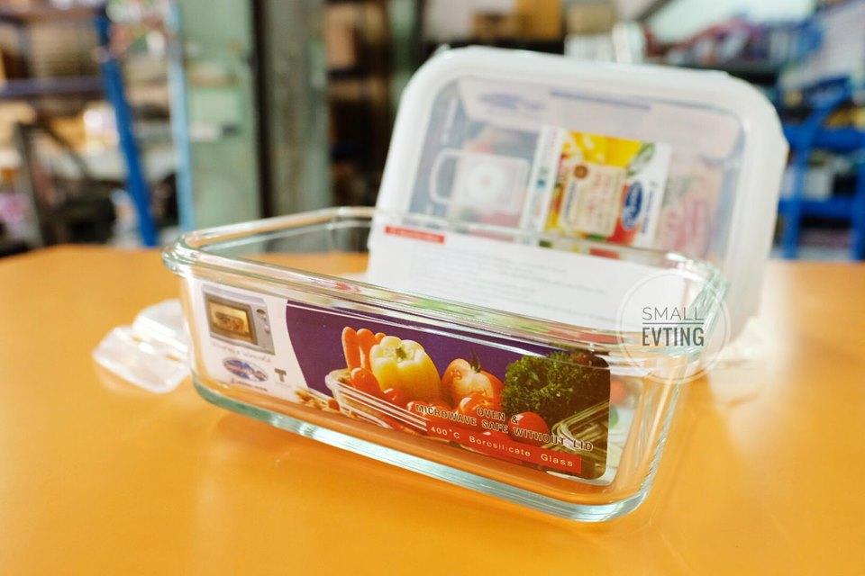 Small Evting กล่องถนอมอาหาร”แก้ว” SuperLock Glass 350 ml แบบสี่เหลี่ยมผืนผ้า No.6088