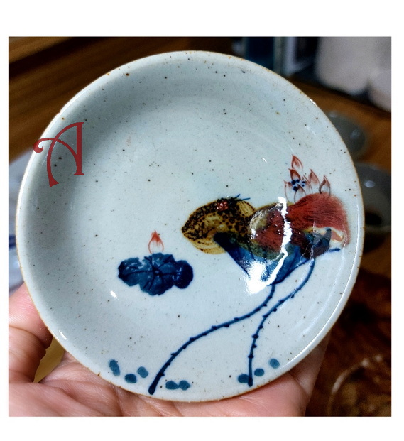 ถ้วยเซรามิคเขียนลายจีน9cm-BPT059-