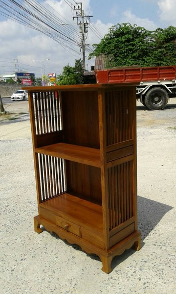 ตู้ข้างซี่ 40x100 สูง 130 ซม. สีไม้