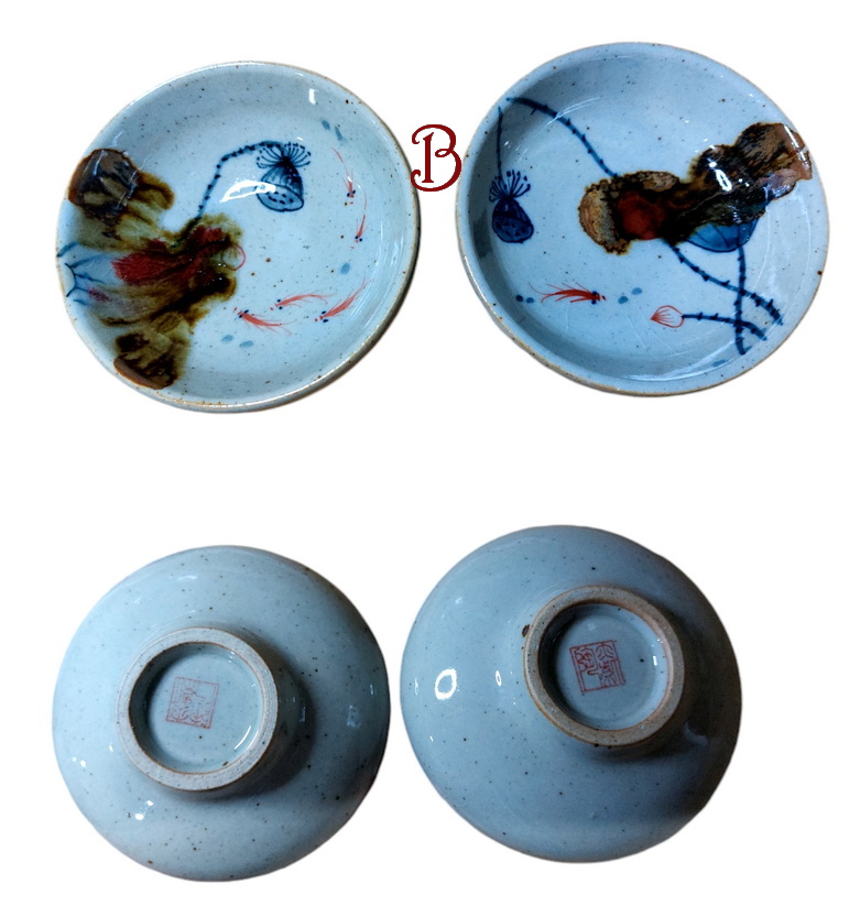 ถ้วยเซรามิคเขียนลายจีน9cm-BPT059-