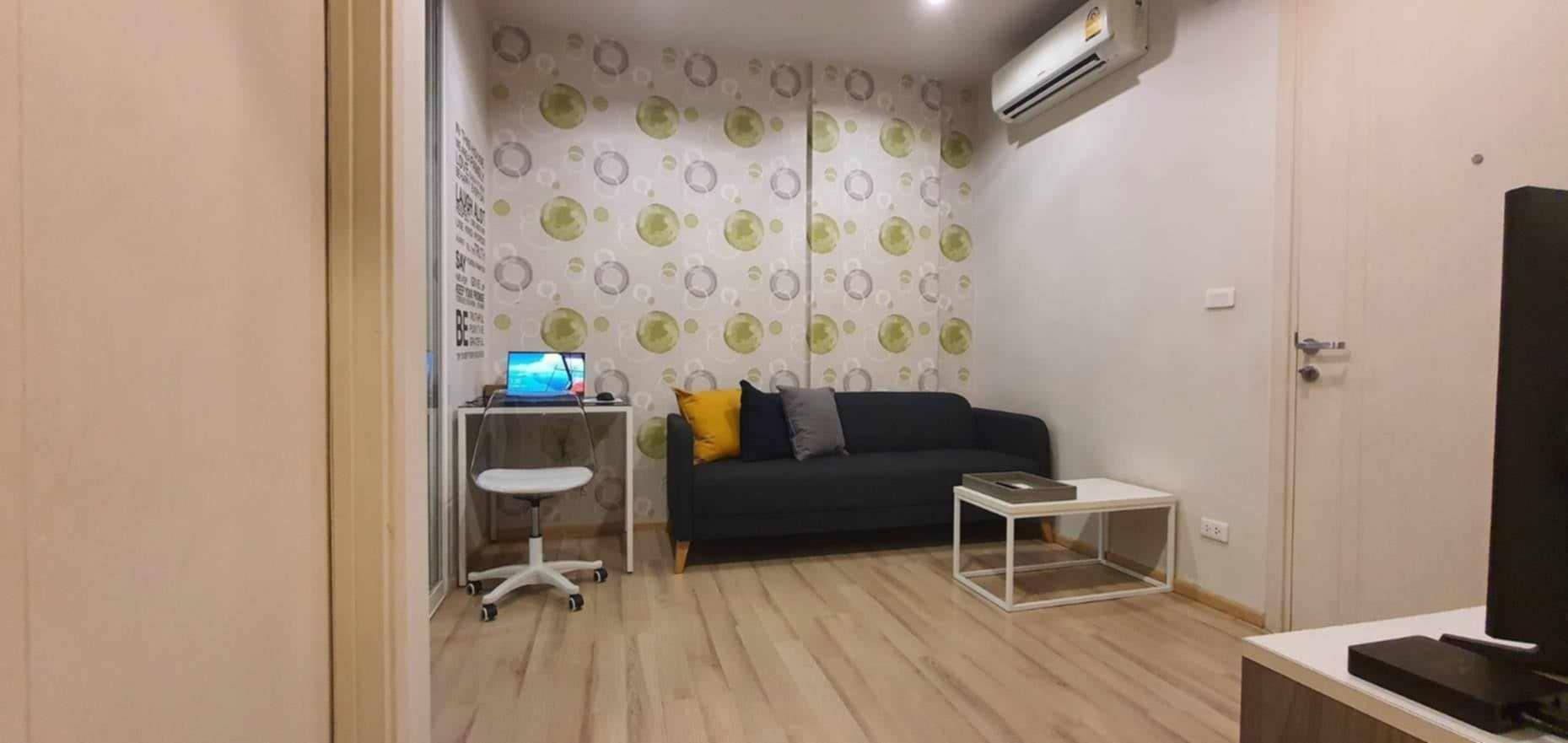 For Rent : Wichit, The Base Downtown, 1 Bedroom 1 Bathroom, 1st , Garden View.