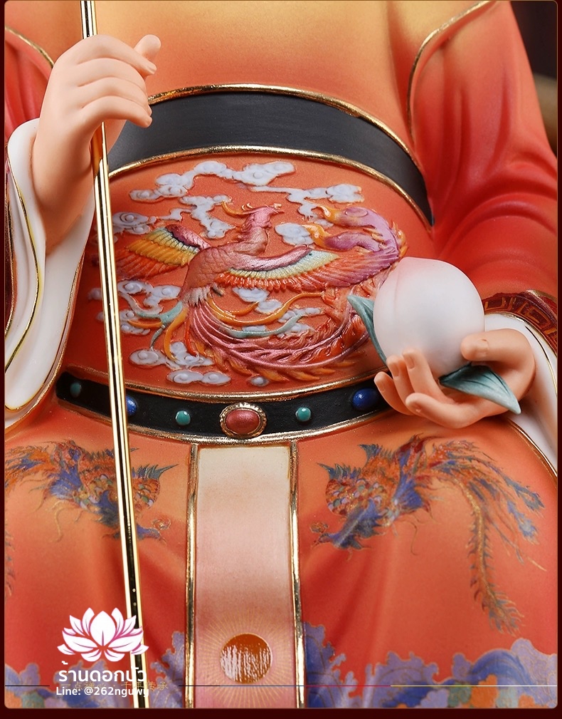 พระนางซีหวังหมู่ กิมบ้อเนี่ยเนี้ย ประทับนั่งบัลลังก์มังกรและสิงห์ คุณภาพพรีเมียม ขนาด 12/14/16 นิ้ว