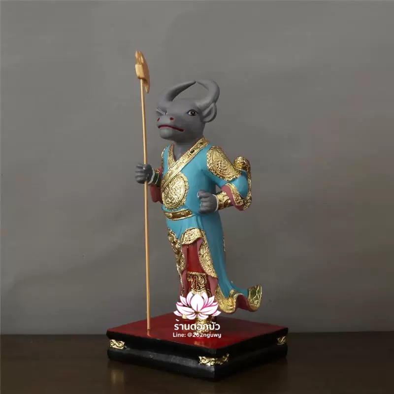 ยมบาลหัววัวหัวม้า ยมทูตหัววัวหน้าม้า งานเรซิ่น ขนาด 12/16 นิ้ว