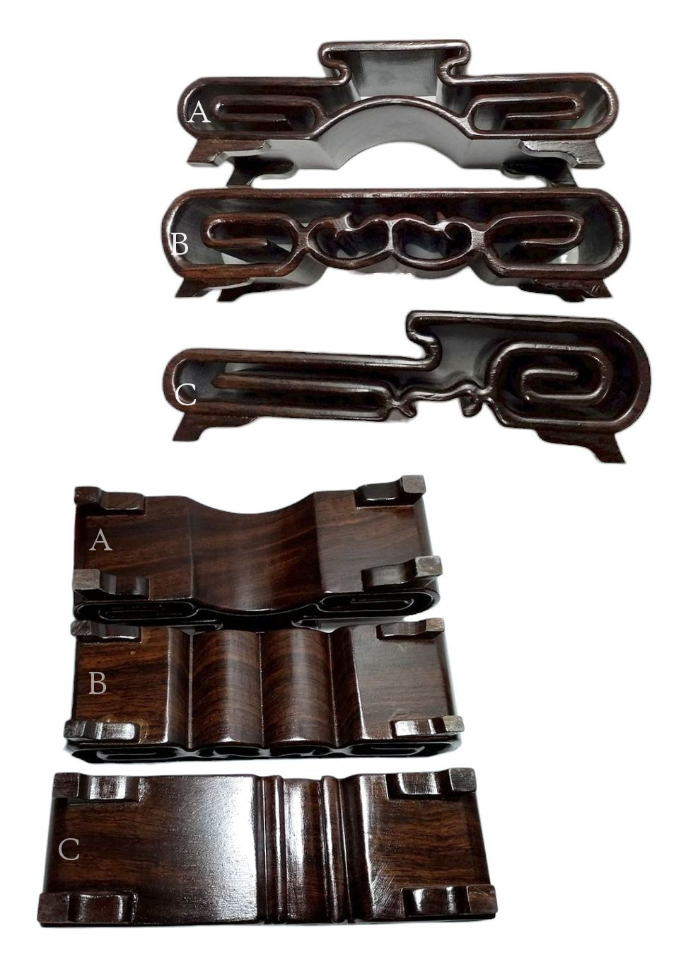 ฐานหรือกี๋ไม้ขนาดเล็ก ไม้ชิ้นเดียว--BPT048--