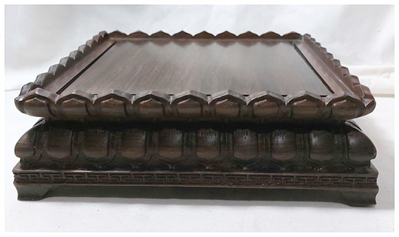 กี๋ ฐานบัว ฐานพระ สไตล์จีน สี่เหลี่ยมจัตุรัส ท๊อป19cm