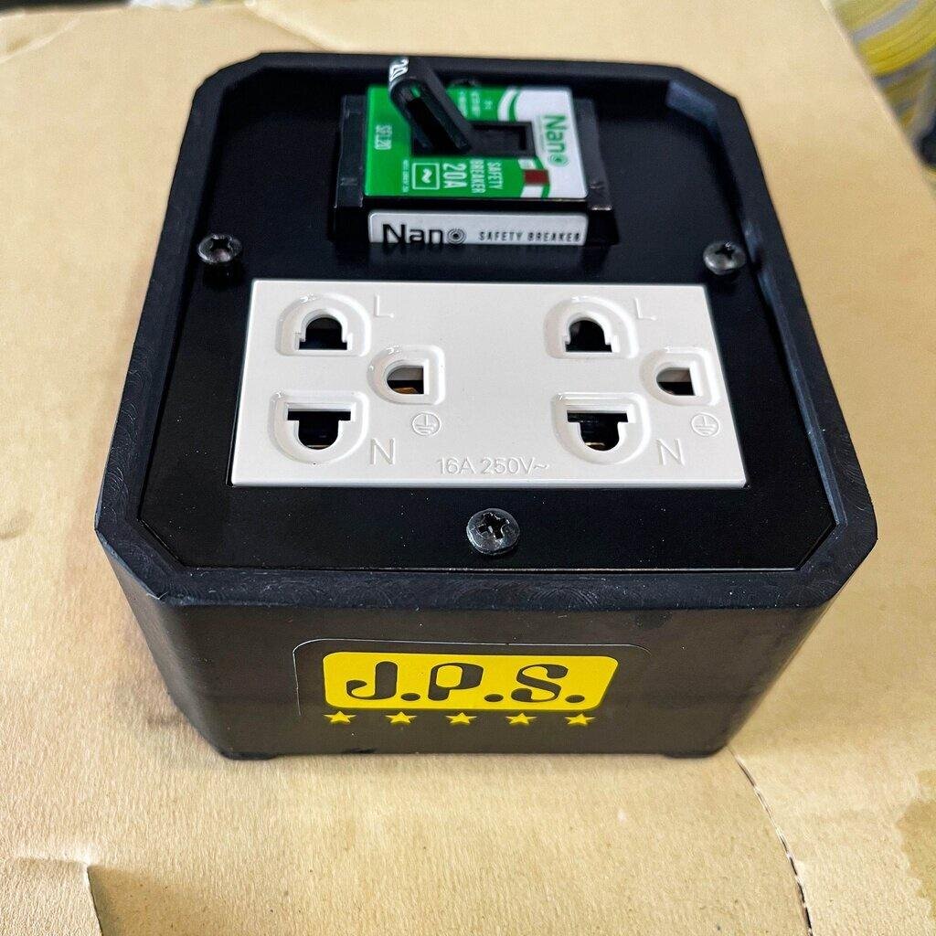 *ทำสาย* JPS บล็อกยาง 4x4 BK mini เบรกเกอร์ 20A พร้อมสายไฟ ปลั๊กไฟ ปลั๊กพ่วง