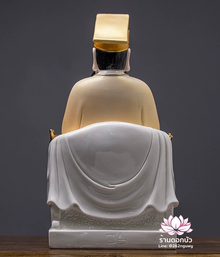 เง็กเซียนฮ่องเต้ หยกอ๋องส่องเต่ และพระนางซีหวังหมู่ กิมบ้อเนี่ยเนี้ย ประทับนั่งบัลลังก์มังกร ขนาด 12/16 นิ้ว