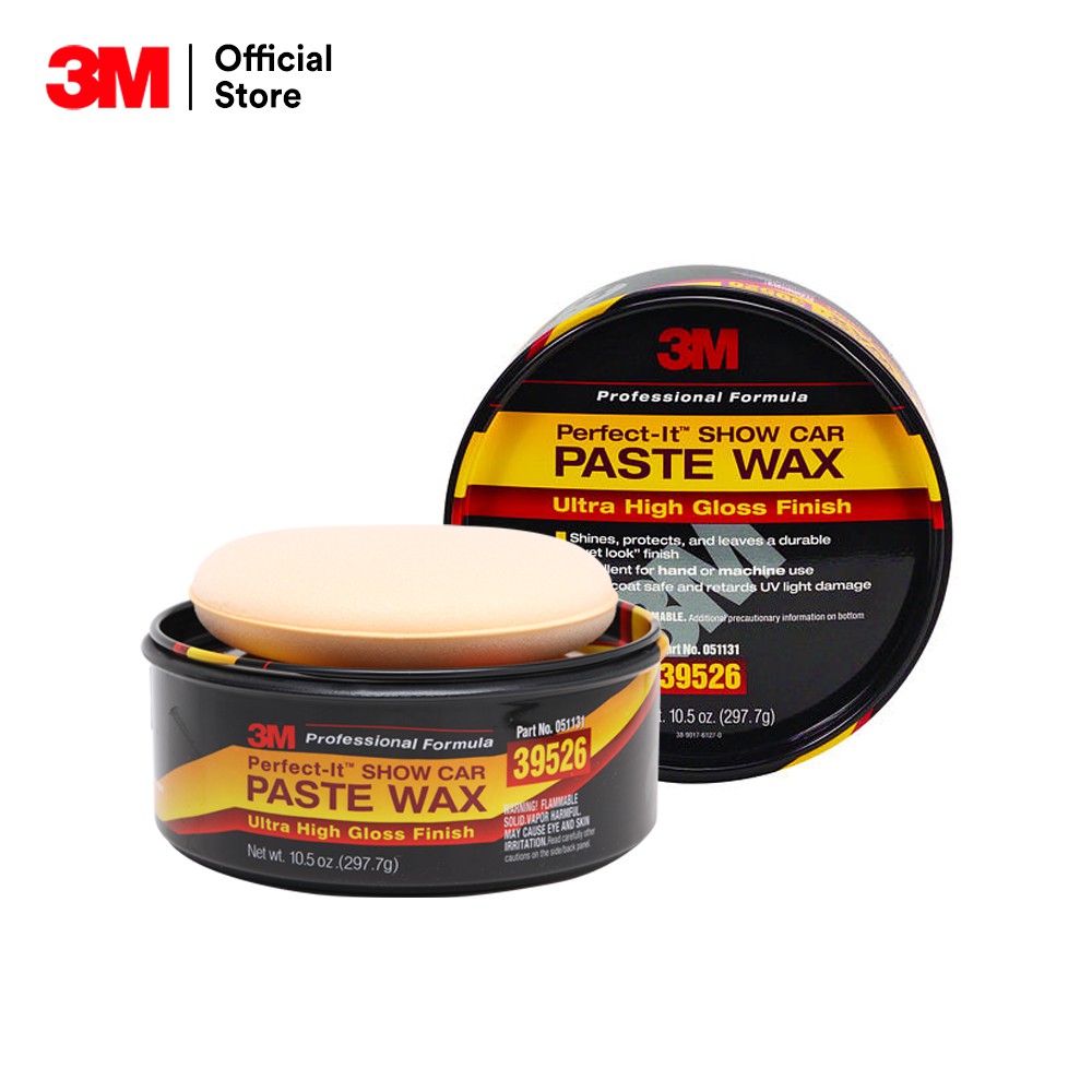 3เอ็ม ผลิตภัณฑ์เคลือบเงารถ คานูบา โชว์คาร์เพสแว๊กซ์ ขนาด 297 กรัม 3M Perfect-It Paste Wax 297 G