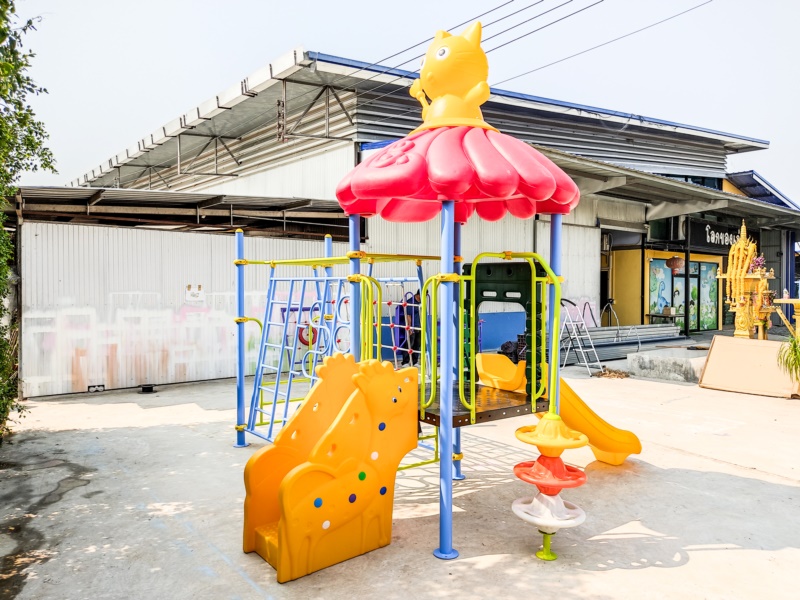 เครื่องเล่นสนามกลางแจ้งชุด Kitty and Hippo Funny House