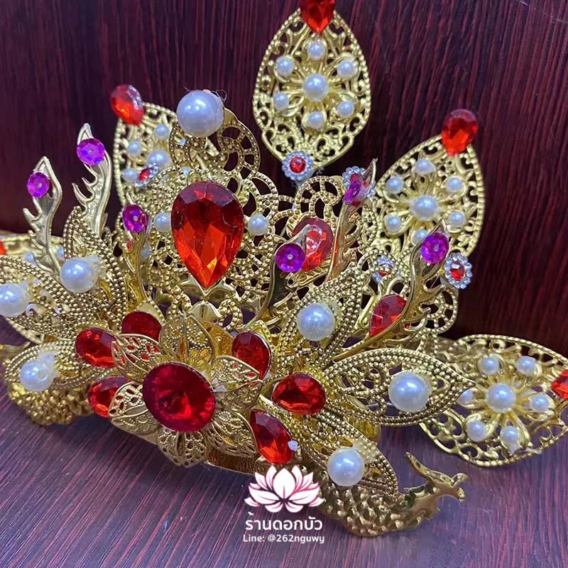 หมวกเทพเจ้าฝ่ายหญิง หมวกเทพนารี หมวกเทวนารี หมวกพระจีน หมวกกิมซิ้น หมวกเทพเจ้าจีน